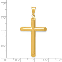 Load image into Gallery viewer, 14k 3-D Polished Hollow Cross Pendant
