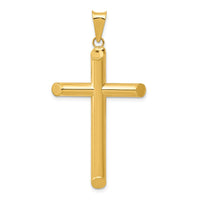 Load image into Gallery viewer, 14k 3-D Polished Hollow Cross Pendant
