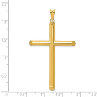 Load image into Gallery viewer, 14k 3-D Polished Hollow Cross Pendant
