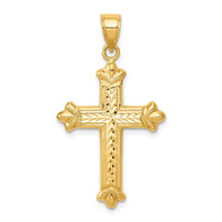 Load image into Gallery viewer, 14k Reversible Diamond-cut Cross Pendant
