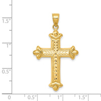 Load image into Gallery viewer, 14k Reversible Diamond-cut Cross Pendant
