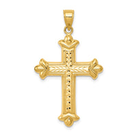 Load image into Gallery viewer, 14k Reversible Diamond-cut Cross Pendant
