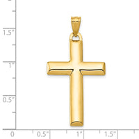 Load image into Gallery viewer, 14K W/Rhodium Reversible Yellow/White Cross Pendant
