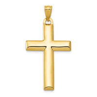 Load image into Gallery viewer, 14K W/Rhodium Reversible Yellow/White Cross Pendant
