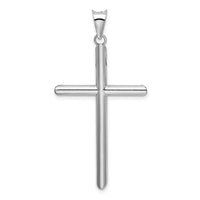 Load image into Gallery viewer, 14k White Gold Polished Hollow Cross Pendant
