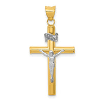 Load image into Gallery viewer, 14k Two-tone INRI Crucifix Pendant
