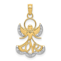 Load image into Gallery viewer, 14K w/Rhodium LOVE Angel Pendant

