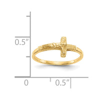Load image into Gallery viewer, 14K Satin Finish Childs Crucifix Ring
