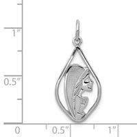 Load image into Gallery viewer, 14k White Gold Mary Blessed Virgin Charm
