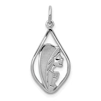 Load image into Gallery viewer, 14k White Gold Mary Blessed Virgin Charm
