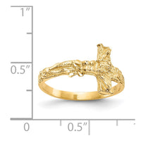 Load image into Gallery viewer, 14K Diamond-cut Crucifix Ring
