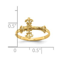 Load image into Gallery viewer, 14K Diamond Cut Crucifix Ring
