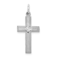 Load image into Gallery viewer, 14k White Gold Diamond-cut Cross Pendant
