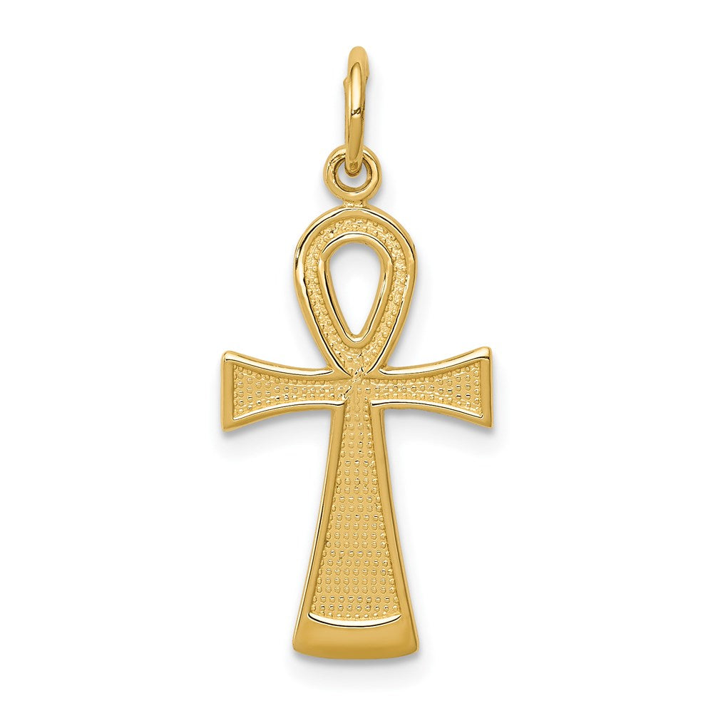 14k Ankh Cross Charm