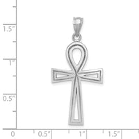 Load image into Gallery viewer, 14k White Gold Ankh Cross Pendant
