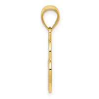 Load image into Gallery viewer, 14K Polished Filigree Heart Lock Charm
