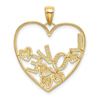 Load image into Gallery viewer, 14K w/Rhodium LOVE and Floating Hearts Pendant
