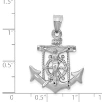 Load image into Gallery viewer, 14k White Gold Mariners Cross Pendant
