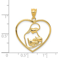Load image into Gallery viewer, 14k Mother and Child in Heart Pendant

