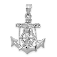 Load image into Gallery viewer, 14k White Gold Mariners Cross Pendant

