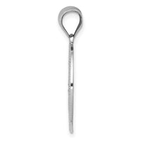 Load image into Gallery viewer, 14k White Peace Symbol Pendant
