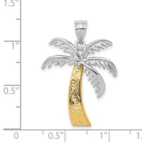 Load image into Gallery viewer, 14k Two-tone Palm Tree Pendant
