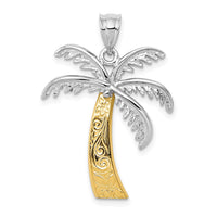 Load image into Gallery viewer, 14k Two-tone Palm Tree Pendant
