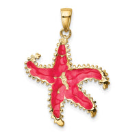 Load image into Gallery viewer, 14K Pink Enameled Starfish Pendant
