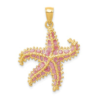 Load image into Gallery viewer, 14K Pink Enameled Starfish Pendant

