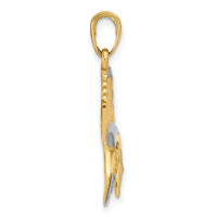 Load image into Gallery viewer, 14K w/Rhodium Sailfish Pendant
