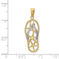 Load image into Gallery viewer, 14K Two-tone Starfish Flip-Flop Pendant
