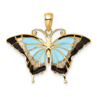 Load image into Gallery viewer, 14K Enameled Butterfly Pendant

