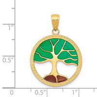 Load image into Gallery viewer, 14K Enameled Tree of Life Pendant
