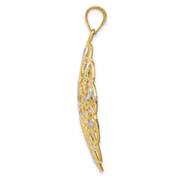 Load image into Gallery viewer, 14k and Rhodium Diamond-cut Fancy Swirl Pendant
