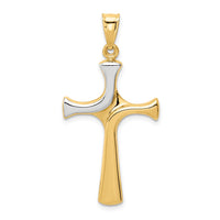 Load image into Gallery viewer, 14k w/Rhodium Fancy Cross Pendant
