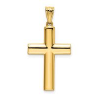 Load image into Gallery viewer, 14K Reversible Textured/Polished Cross Pendant
