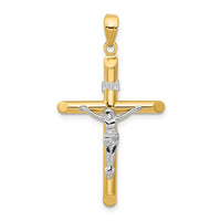 Load image into Gallery viewer, 14k Two-tone Hollow Crucifix Pendant
