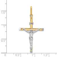 Load image into Gallery viewer, 14k Two-tone Crucifix Pendant
