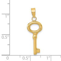 Load image into Gallery viewer, 14K Polished 3-D Key Charm
