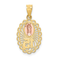 Load image into Gallery viewer, 14k Two-tone 15 Guadalupe Pendant
