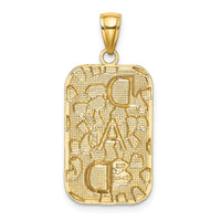 Load image into Gallery viewer, 14K DAD Gold Nugget Dog Tag Pendant
