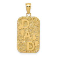 Load image into Gallery viewer, 14K DAD Gold Nugget Dog Tag Pendant
