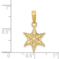 Load image into Gallery viewer, 14k Small Snowflake Pendant
