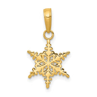 Load image into Gallery viewer, 14k Small Snowflake Pendant
