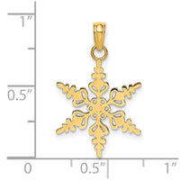 Load image into Gallery viewer, 14k Polished Snowflake Charm
