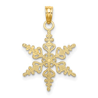 Load image into Gallery viewer, 14K White Gold Polished Snowflake Charm
