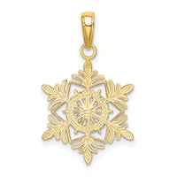 Load image into Gallery viewer, 14k Snowflake Pendant
