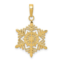 Load image into Gallery viewer, 14k Snowflake Pendant
