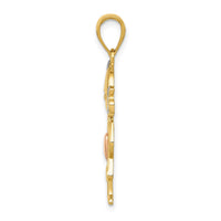 Load image into Gallery viewer, 14k Yellow and Rose Gold w/Rhodium Girl Pendant
