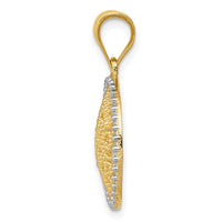 Load image into Gallery viewer, 14K w/Rhodium Filigree Circle Pendant
